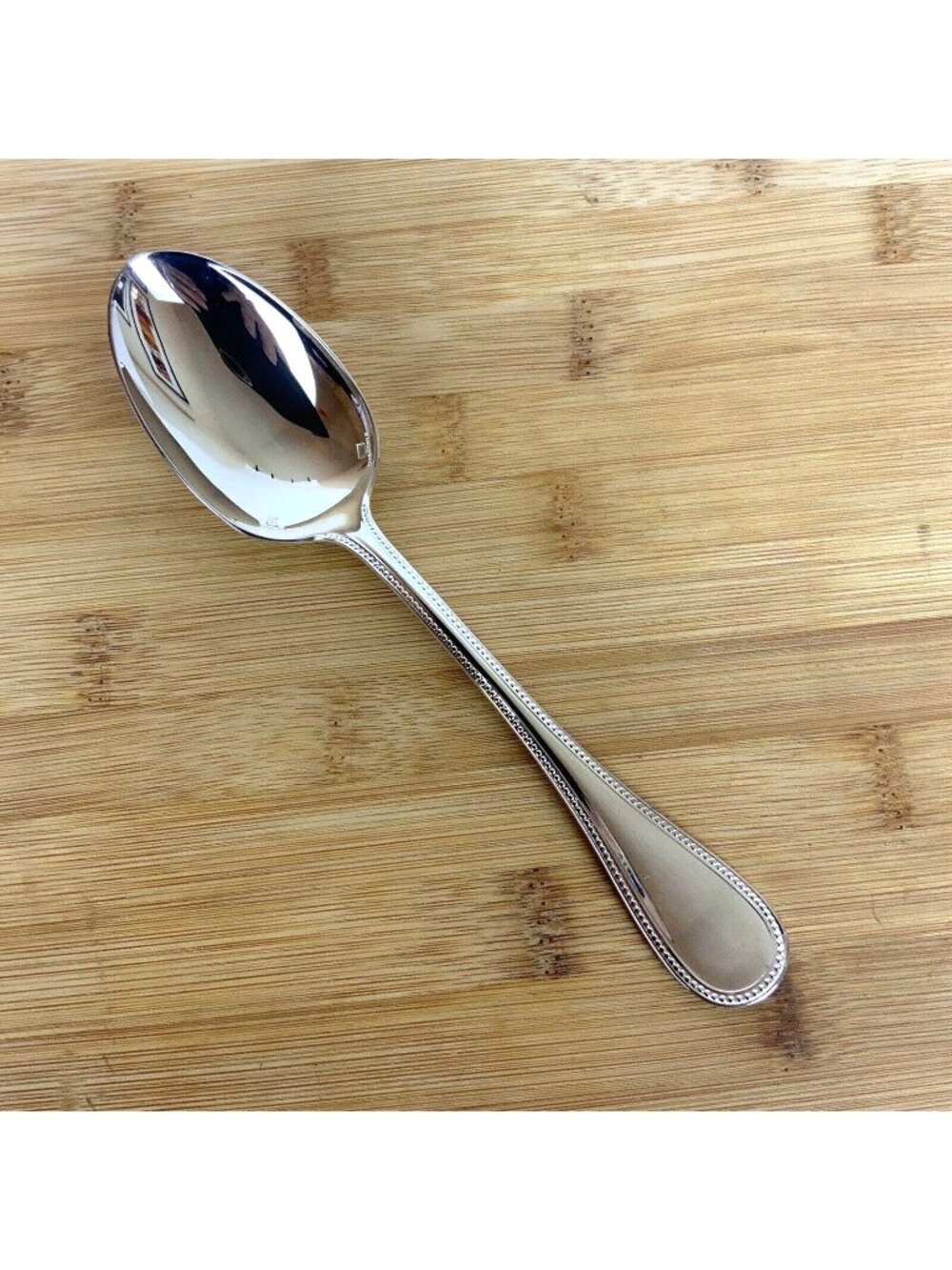 Christofle Paris Perles Silverplate Oval Soup Spoon Discontinued Pattern New
